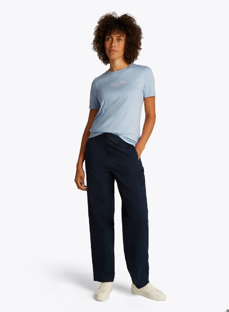 تومي هيلفيغر تيشيرت بشعار ورقبة دائرية - Image 3